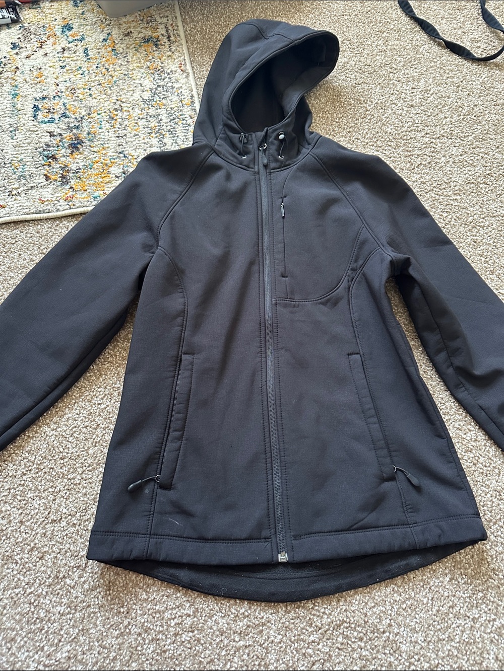 Kirkland Signature Black Hooded Softshell Utility Jacket